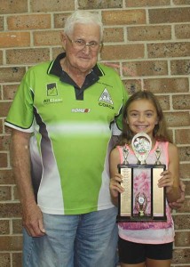 Coaches Most Improve winner Lily Bell and Coach Don Hodgekiss